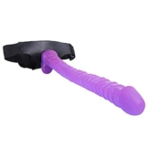 41cm Übergroßer Dildo Mit Langem Riemen XXL Riesendildo Lesbischer Strap-Dildo Vagina Analer Masturbator BDSM-Porno Bondage-Sexspielzeug Geeignet Für Männer, Insbesondere Lesben,Purple - 1