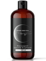 Adam & Eva - Vanille Euphorie- 500 ML Massageöl zur Entspannung/Muskelentspannung - für die Partner Massage sowie für den professionellen Gebrauch. - Qualitäts Öle aus Italien - 1