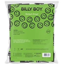 Billy Boy Einfach Drauf Kondome Pack mit Leichtes Abrollen und Komfortable Passform | Transparent | 100er Pack - 1