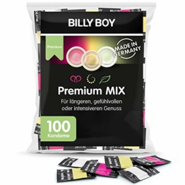 Billy Boy Kondome Premium Mix - 100er Großpackung – Transparente Kondome Für Längeren, Gefühlvollen Oder Intensiveren Genuss - 1