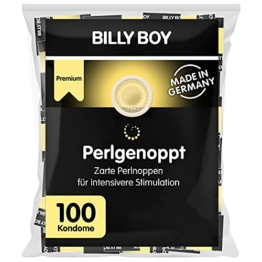Billy Boy Perlgenoppt Kondome mit Zarten Perlnoppen Premium Großpackung , Transparent, 100er Pack - 1