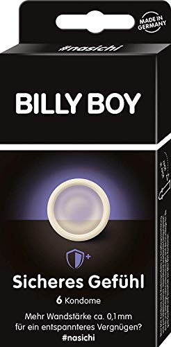 Billy Boy Sicheres Gefühl Kondome – transparente Kondome mit mehr Wandstärke, 6-Stück - 1
