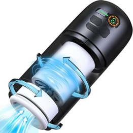 CRYPAP Elektrischer Masturbieren für Männer, Masturbator Handfrei Cup mit 6 Modi Teleskopfunktion und Rotationsmassage-Funktion, Sex Spielzeug für die Männer, Penis Stimulator Blowjob Pocket Pussy - 1