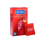 Durex Gefühlsecht Classic Kondome – Hauchzarte Kondome für intensives Empfinden und innige Zweisamkeit 20 Stück - 1