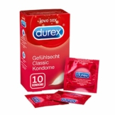 Durex Gefühlsecht Kondome, hauchzartes Kondom für intensives Empfinden, 1 x 10 Stück - 1