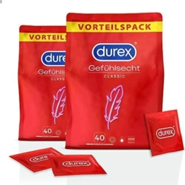 Durex Kondome Gefühlsecht, 1er Pack (1 x 80 Stück) - 1