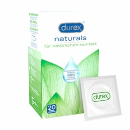 Durex Naturals Kondome aus natürlichen Inhaltsstoffen, 20 Stück - 1