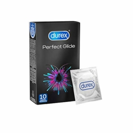Durex Perfect Glide Kondome - Extra feucht, mit dickerer Wandstärke - Ideal für den Analsex - 1 x 10 Stück - 1