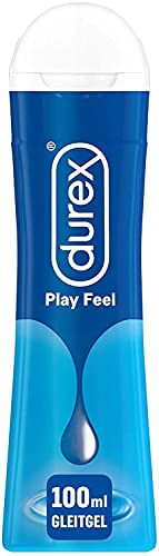 Durex Play Feel Gleitgel auf Wasserbasis – Leichtes, seidiges Gleitgel für gefühlsechtes Empfinden – 1 x 100 ml in der praktischen Dosierflasche - 1