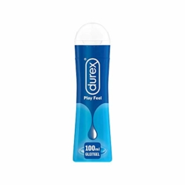 Durex, Play Feel Gleitgel auf Wasserbasis – Leichtes seidiges Gleitmittel für gefühlsechtes Empfinden, Transparent, 100 ml - 1