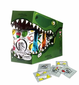 einhorn Kondome - Geschenk Special - Super Dino - 63 Stück - vegan + 2 schlüpfrige Stempel und Stickerbogen - 1
