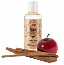 Erotik Massage-Öl mit winterlichem Duft von aphrodisierendem Zimt & Apfel (100ml) für Körper-Massagen, Paar-Massage & Intim-Massagen, von Venize - 1