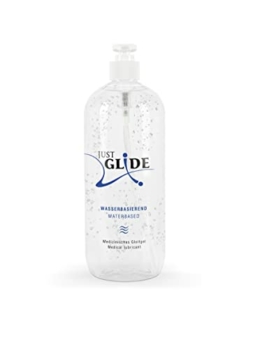 Just Glide Waterbased- feuchtigkeitsspendendes Gleitgel für Frauen und Männer, auf Wasserbasis, ohne Klebe-Effekt, öl- und fettfrei, vegan, 1000 ml - 1