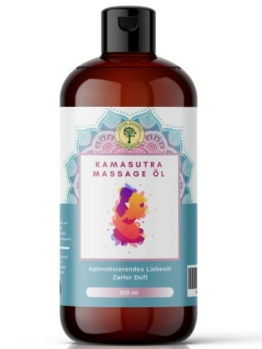 Kamasutra Massageöl 500 ML XXL | mit zarter Mandel & Vanille | Liebesöl/Gleitöl | Grüne Valerie | Stimuliert und erregt | für die besonderen leidenschaftlichen Stunden zu zweit | Relax |Made in Italy - 1