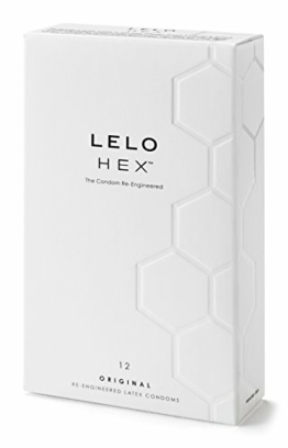 LELO HEX Kondome weiter entwickelt - Neues ultra dünnes Kondom für extra Lust - leicht benetzte Kondome für Männer (12-er Pack) - 1