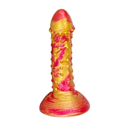 LZMYZ Realistischer Silikon Dildo Butt Plug mit Starker Saugnapf 19.3 cm G-Punkt-Dildo Analdildo Weichen Analplug Monster Penis Dildo Fantasie Sexspielzeug für Frauen und Männe(rot) - 1