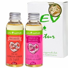 Massageöl Liebesöl Geschenkset Erotiköl, Naturprodukt direkt vom Hersteller, nur Hochwertige naturreine Öle 2 St.x 50ml - 1