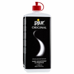 pjur ORIGINAL - Langanhaltendes, extra-samtiges Silikon-Gleitgel und Massageöl für mehr Genuss - kompatibel mit Latexkondomen - ohne Aroma, Parfüm oder Konservierungsmittel (1.000ml) - 1