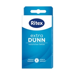 Ritex Extra dünn Kondome - natürliches Gefühl - für ein intensiveres Empfinden, 8 Stück, Made in Germany - 1