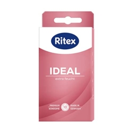 Ritex IDEAL Kondome, Extra feucht, extra Gleitmittel, 10 Stück, Made in Germany - 1