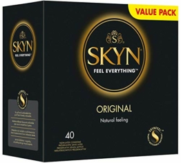 SKYN Original Kondome ultra-weich, latexfrei, 40 Stück, altes Modell, Black, 40 Unità (Confezione da 1) - 1