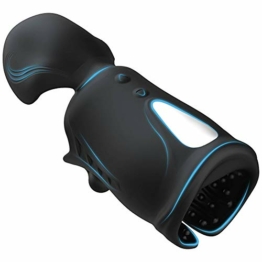 Vibrierender Masturbator für ihn mit zwei Motoren, 10 verschiedene Vibrationsstärken, stimuliert Hoden und Penis, wiederaufladbar - 1