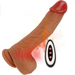 WMJS Groß Dildo Leise Und Stark Klitoris Und G-Punkt Vibratoren Für Sie Mit Stoßfunktion Fernbedienung Vibratoren Silikon Dildos Analvibrator Mit Stossfunktion Vibrator Sexspielzeug Für Frauen Paare - 1